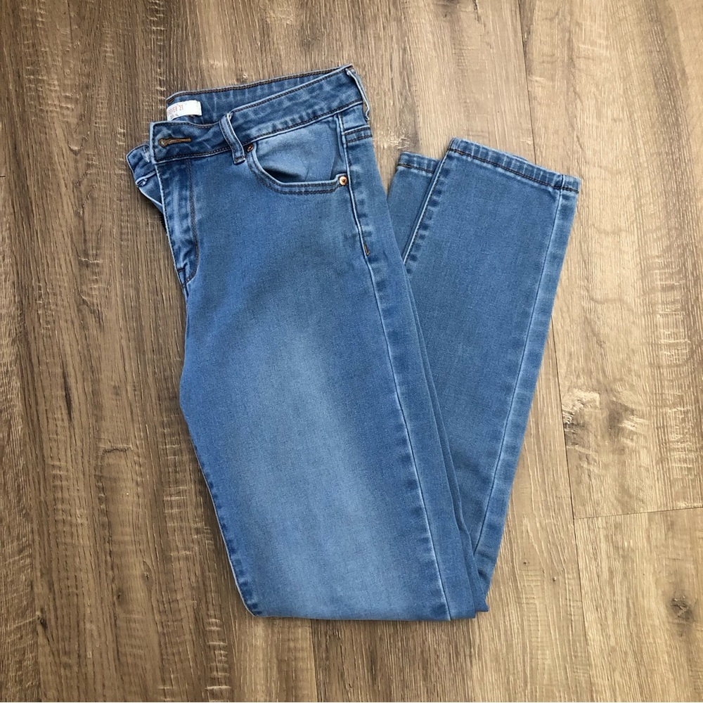 Forever 21 Denim Mid-Rise Skinny Jeans